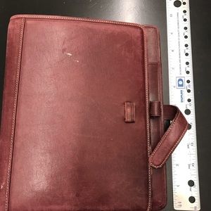 Coach burgundy leather agenda/planner cover